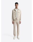 Chemise fantaisie en coton blanc neige