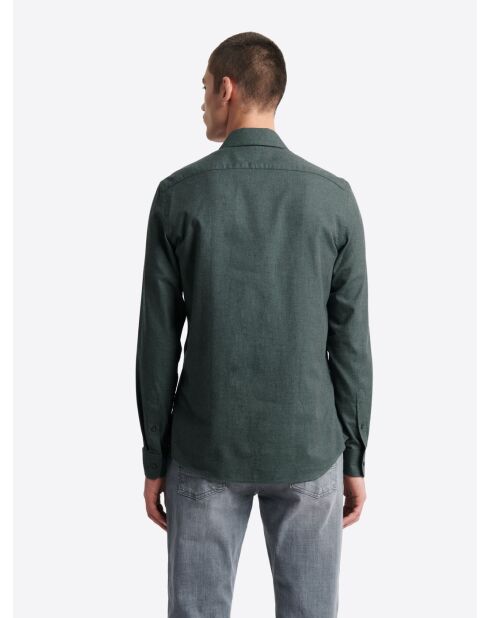 Chemise 100% coton vert profond