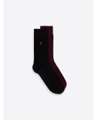 Coffret chaussettes fantaisie merlot
