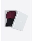 Coffret chaussettes fantaisie merlot
