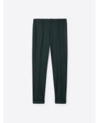 Pantalon de costume taille élastiquée vert profond