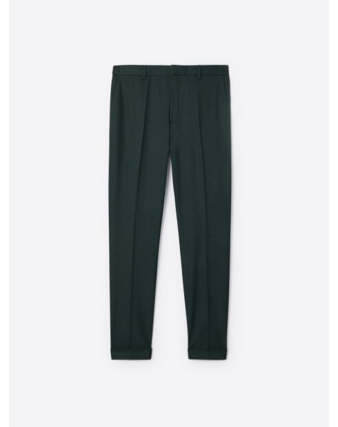 Pantalon de costume taille élastiquée vert profond