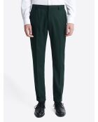 Pantalon de costume taille élastiquée vert profond
