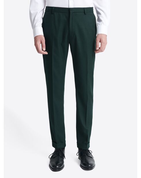 Pantalon de costume taille élastiquée vert profond