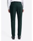Pantalon de costume taille élastiquée vert profond