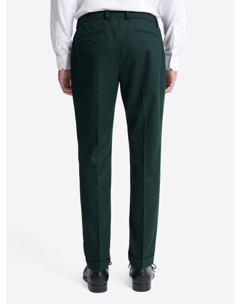 Pantalon de costume taille élastiquée vert profond