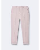 Pantalon de costume bistretch 100% Laine rose poudré