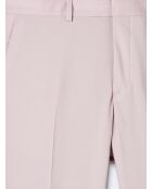 Pantalon de costume bistretch 100% Laine rose poudré