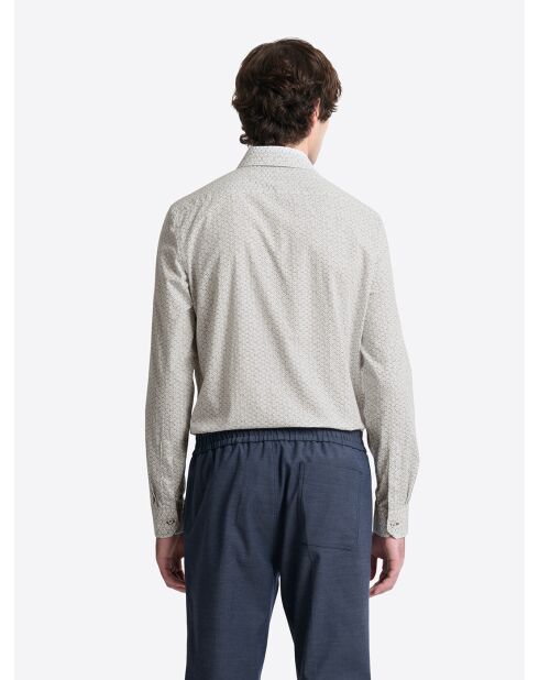 Chemise à motif en coton blanche