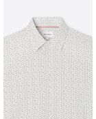 Chemise à motif en coton blanche