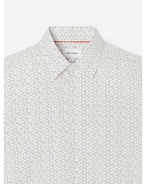 Chemise à motif en coton blanche