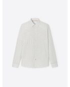 Chemise à motif en coton blanche