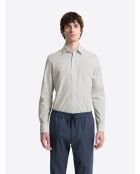 Chemise à motif en coton blanche