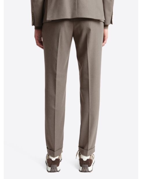 Pantalon de costume regular taupe