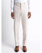 Pantalon de costume en Coton & Lin grège