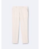 Pantalon de costume en Coton & Lin grège