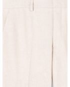 Pantalon de costume en Coton & Lin grège