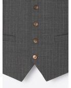Gilet de costume rayé en Laine peignée mélangée anthracite