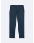 Pantalon de costume regular en Laine en mélangée bleu outremer