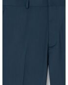 Pantalon de costume regular en Laine en mélangée bleu outremer