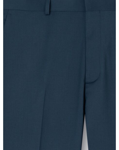 Pantalon de costume regular en Laine en mélangée bleu outremer