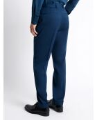 Pantalon de costume regular en Laine en mélangée bleu outremer