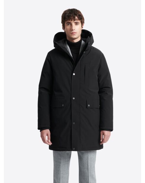 Parka à capuche noire