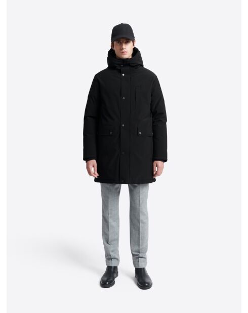 Parka à capuche noire