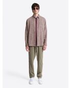 Chemise regular chinée lie de vin