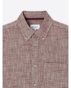 Chemise regular chinée lie de vin