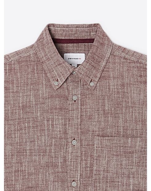 Chemise regular chinée lie de vin