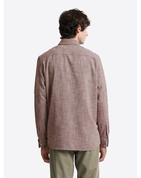 Chemise regular chinée lie de vin