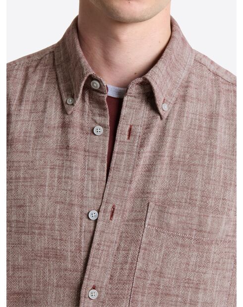 Chemise regular chinée lie de vin