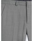 Pantalon de costume bistretch 100% Laine gris chiné clair