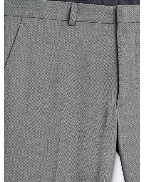 Pantalon de costume bistretch 100% Laine gris chiné clair
