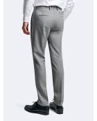 Pantalon de costume bistretch 100% Laine gris chiné clair