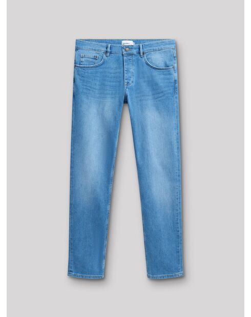 Jean slim en coton bleach bleu bleach