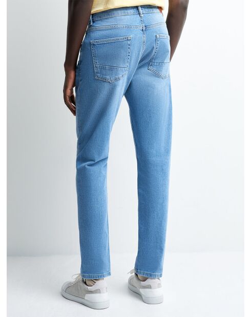 Jean slim en coton bleach bleu bleach