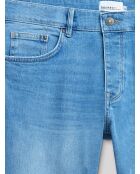 Jean slim en coton bleach bleu bleach