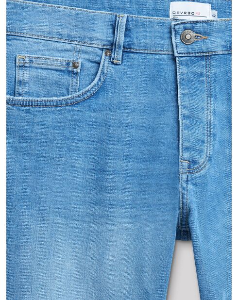 Jean slim en coton bleach bleu bleach