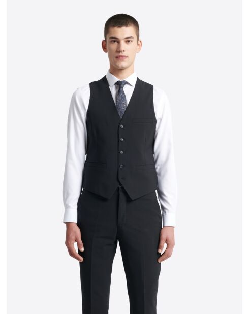 Gilet de costume infroissable noir