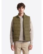 Gilet sans manches à col montant noisette