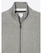 Cardigan zippé gris chiné clair