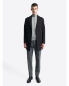 Cardigan zippé gris chiné clair