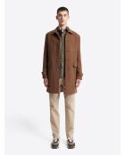 Pardessus en Laine mélangée chestnut