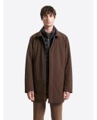 Parka col chemise 2 en 1 marron glacé