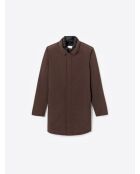 Parka col chemise 2 en 1 marron glacé