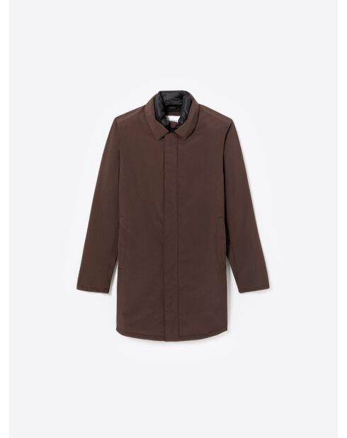 Parka col chemise 2 en 1 marron glacé