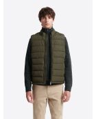 Gilet sans manches à col montant vert