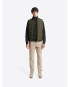 Gilet sans manches à col montant vert